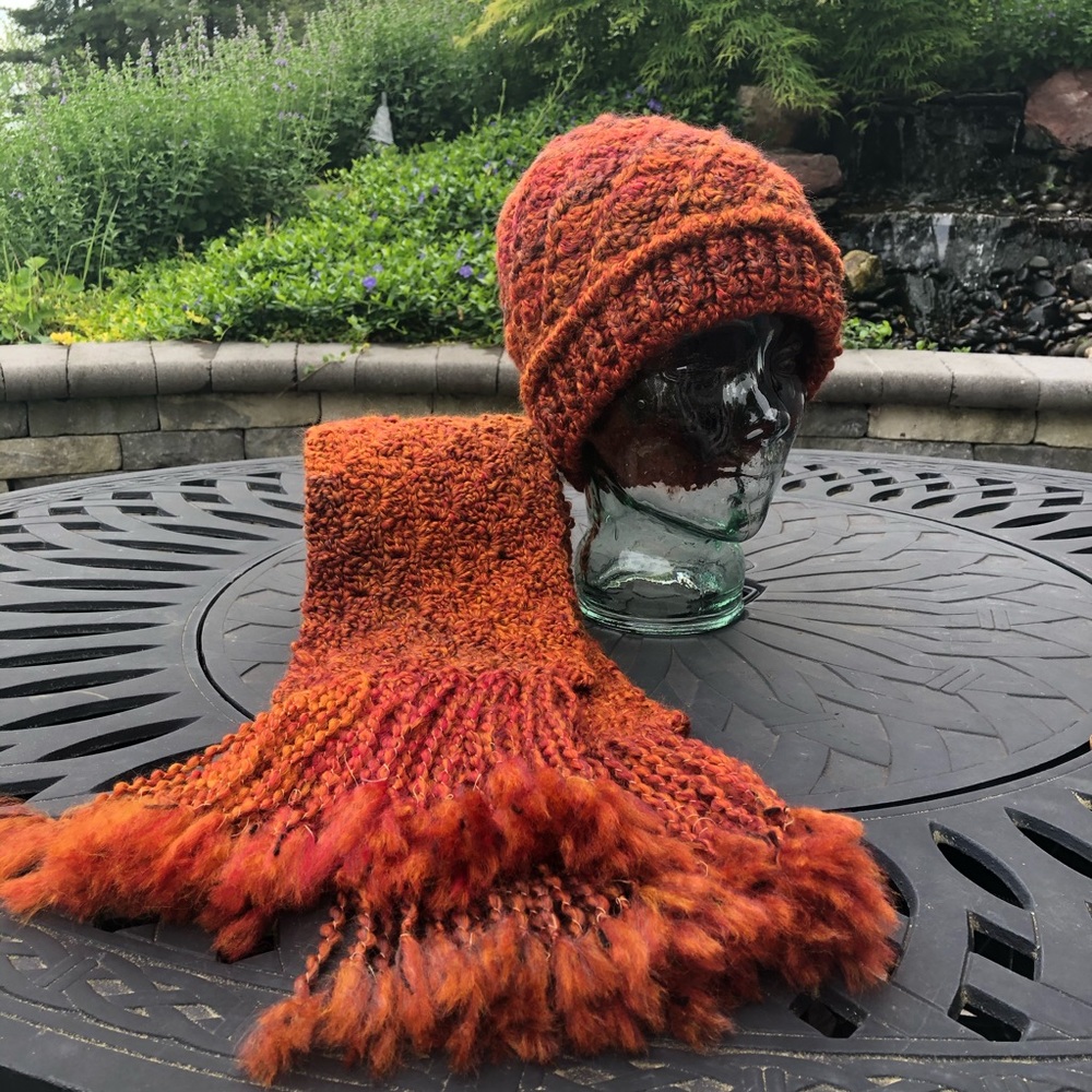 Handmade Hat and Scarf Set by BLD